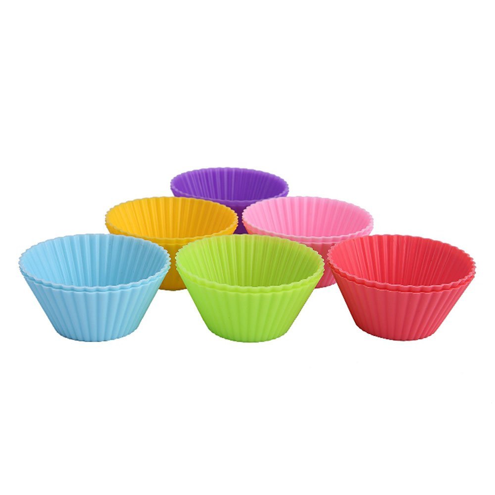 NEESHOW 24pack Reusable Silicone Baking Cups / Cupcake Liners N3 free