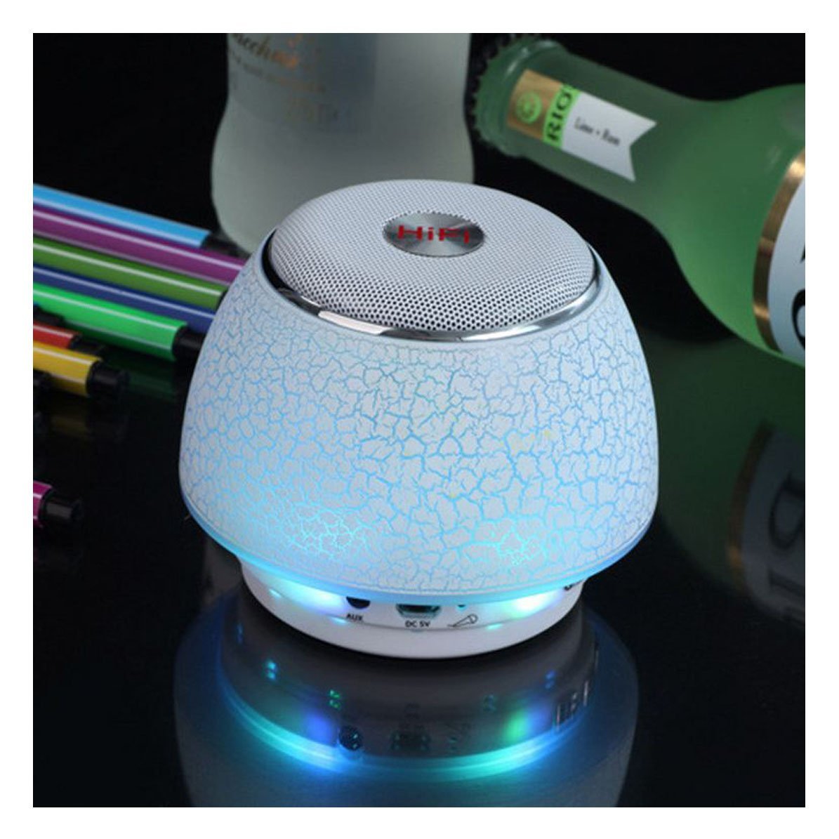 IHome Fusion Portable Bluetooth Speaker LED Light Lamp FM Radio HandFree Call MP3 Player TF