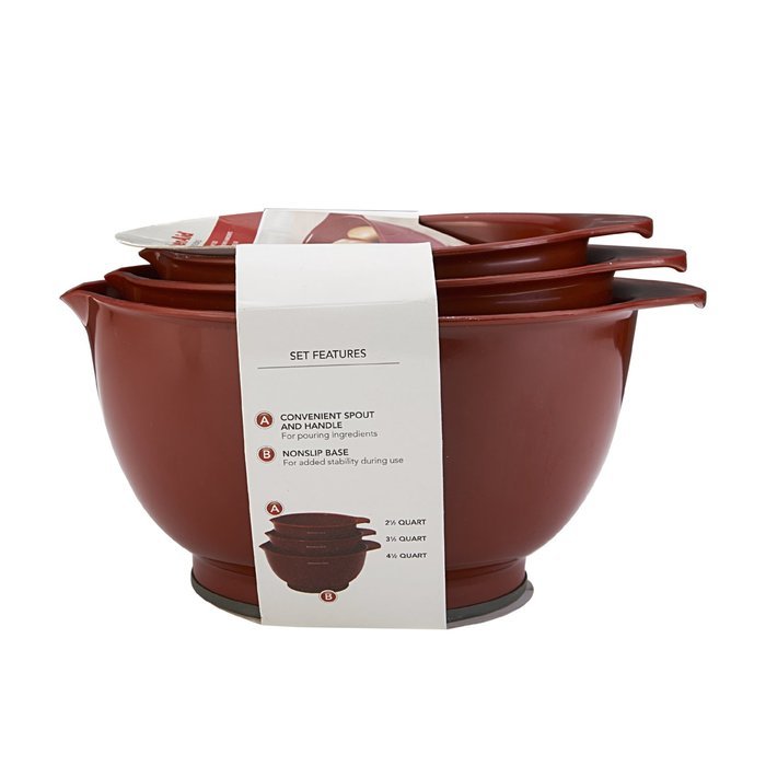 KitchenAid Classic Mixing Bowls (Red, Set of 3) N5 free image download