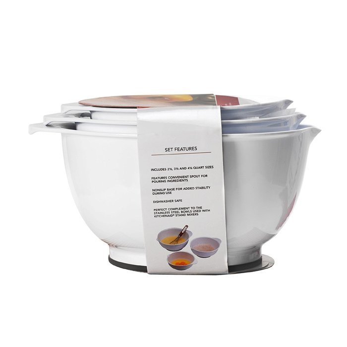 KitchenAid Classic Mixing Bowls (Red, Set of 3) N10 free image download