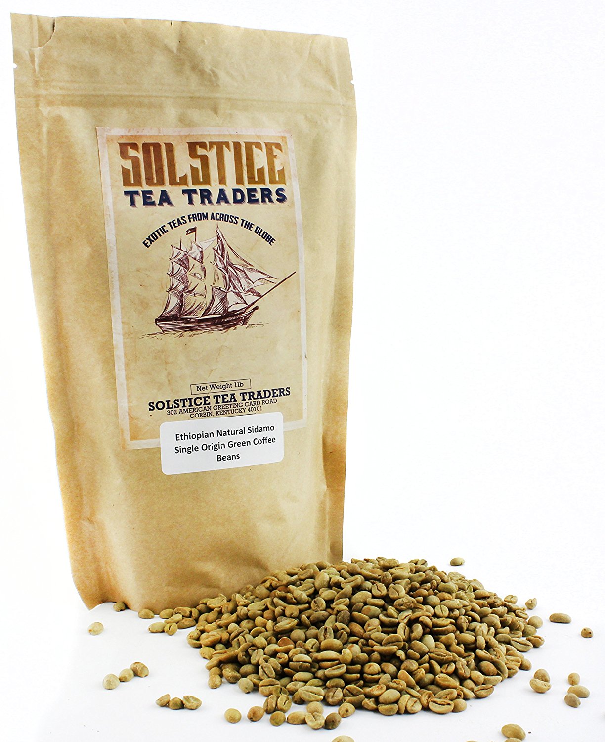 Ethiopian Natural Sidamo Single Origin Green Coffee Beans, One Pound N2 free image download