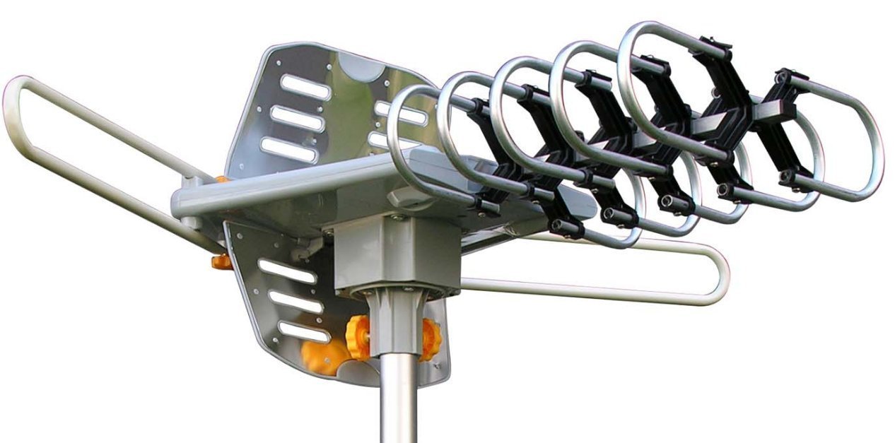 Vilso TV Antenna Outdoor Amplified, Motorized 360 Degree Rotation