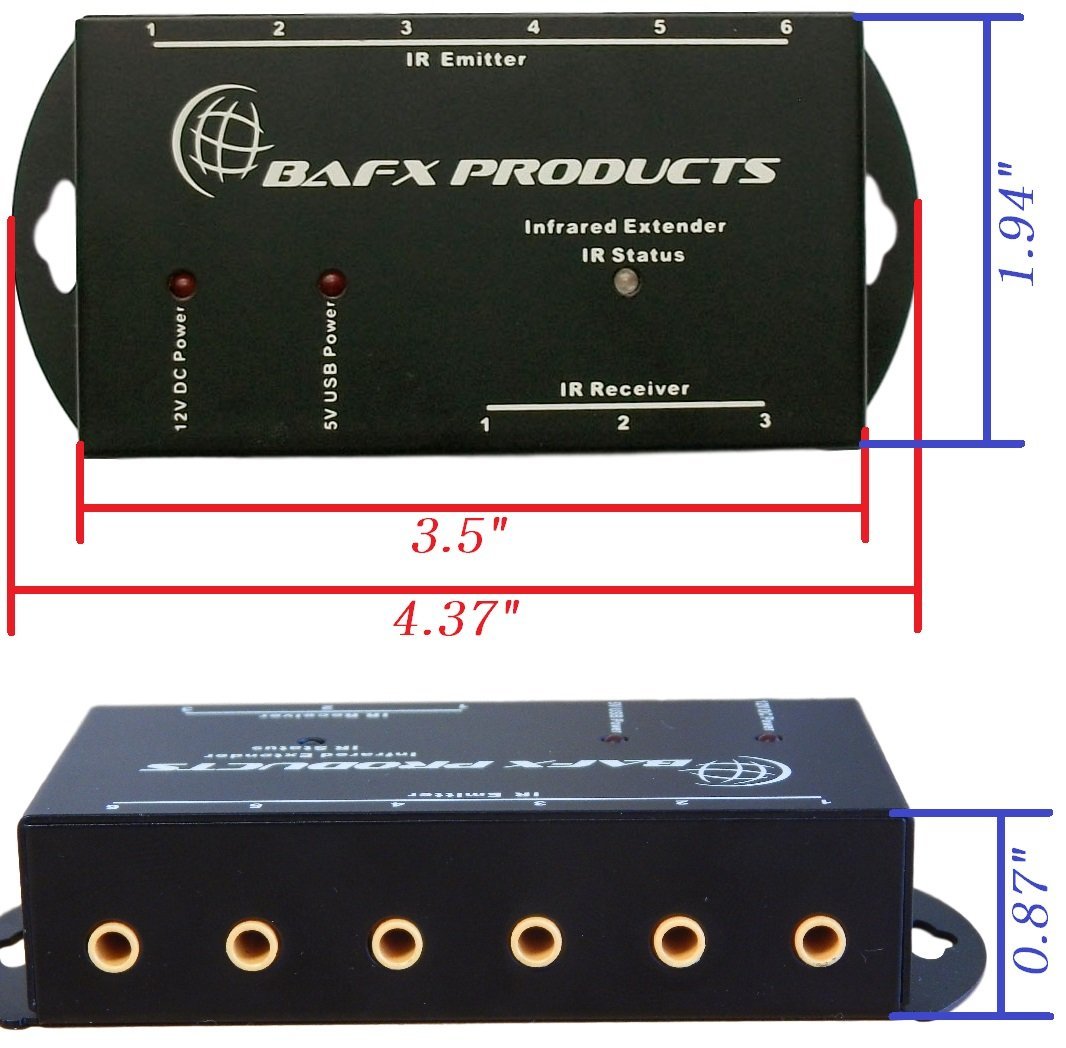 BAFX Products IR Repeater Remote control extender Kit N4 free image