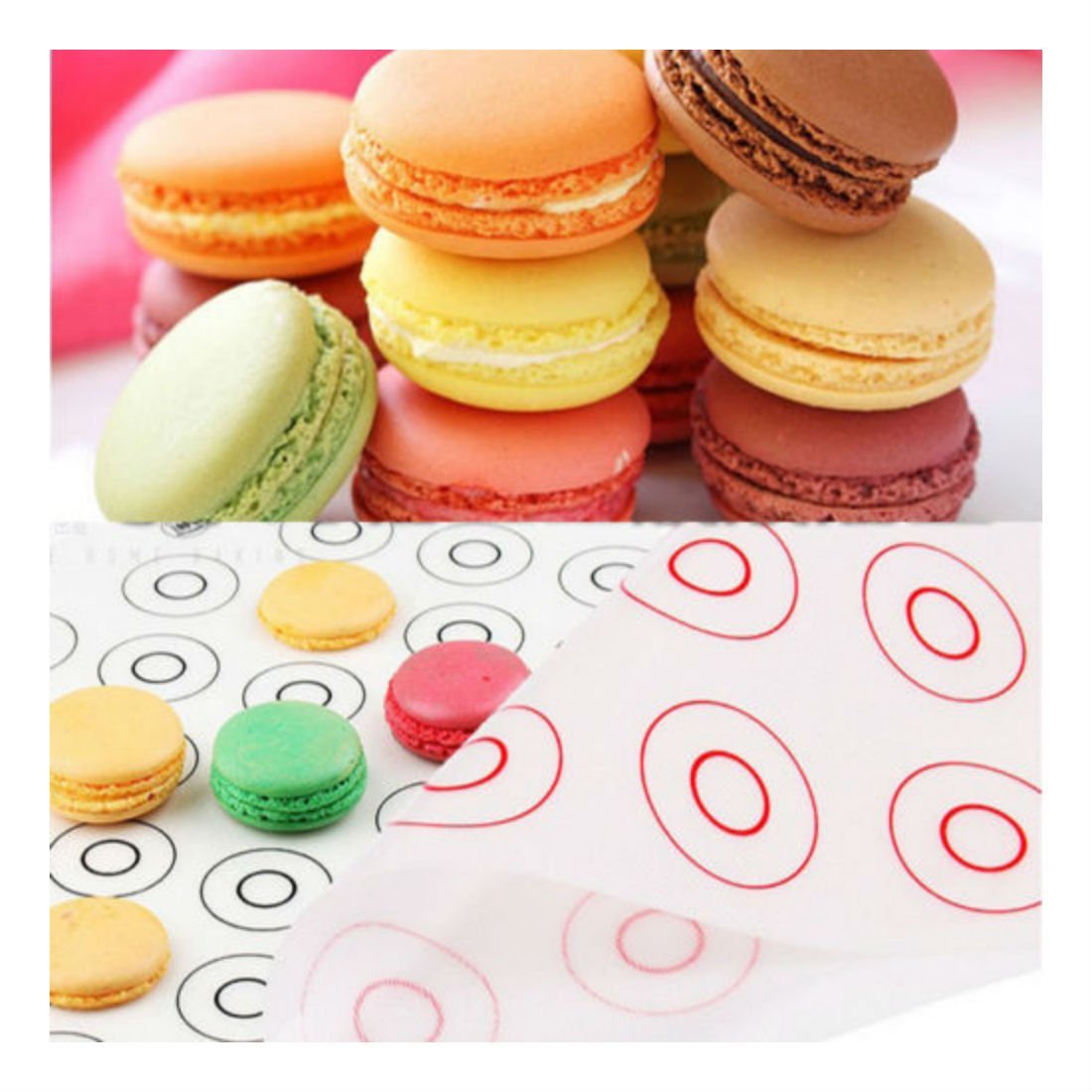 1x Platinum Silicone Oven Bake Tray Silpat Mat Macaron Macaroon Baking