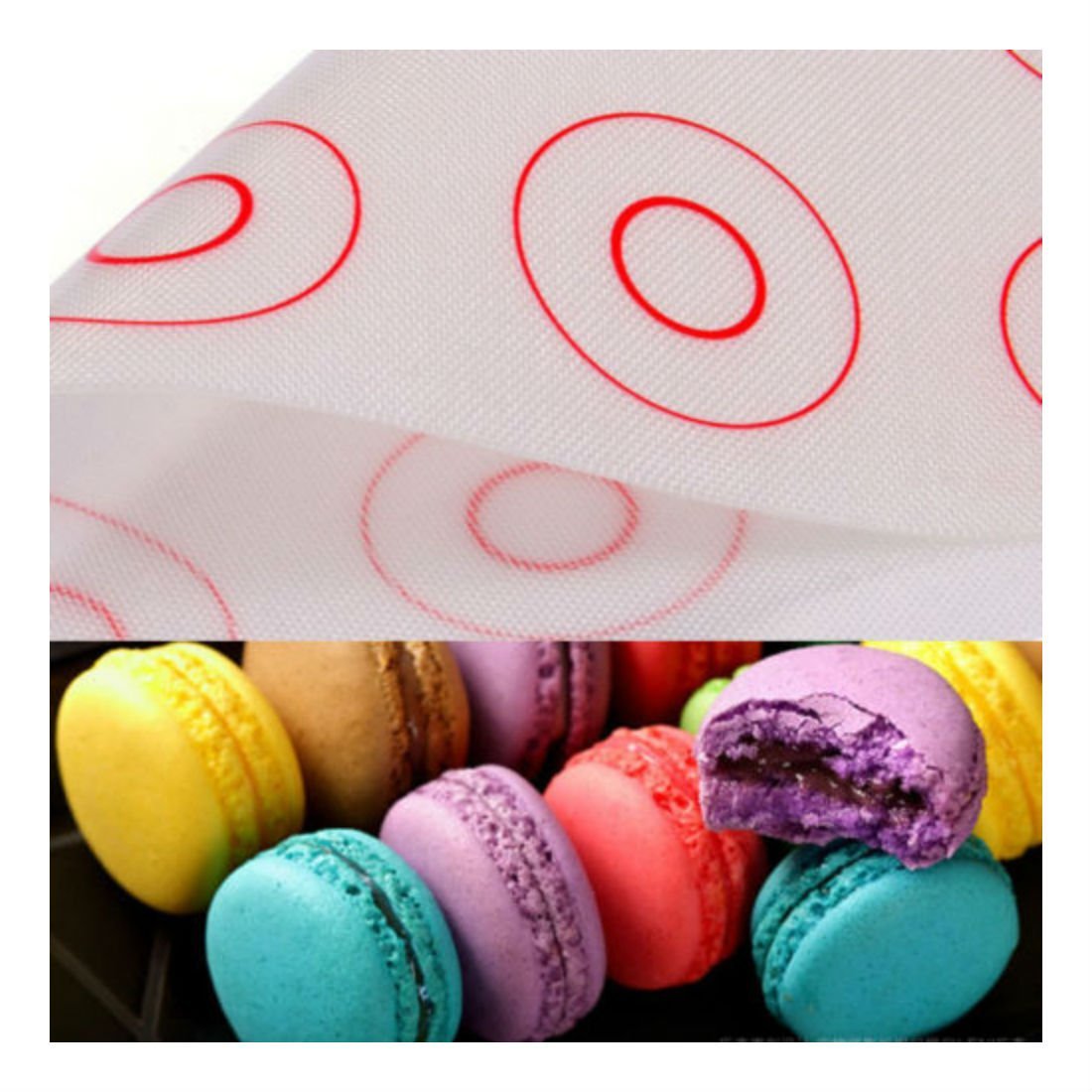 1x Platinum Silicone Oven Bake Tray Silpat Mat Macaron Macaroon Baking