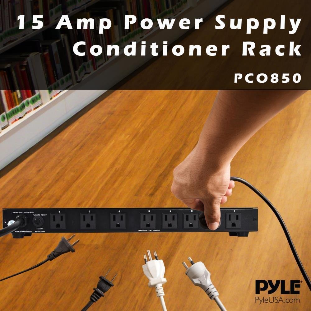 PYLE PCO850 15 Amp Power Supply Conditioner with Rack Mountable Power