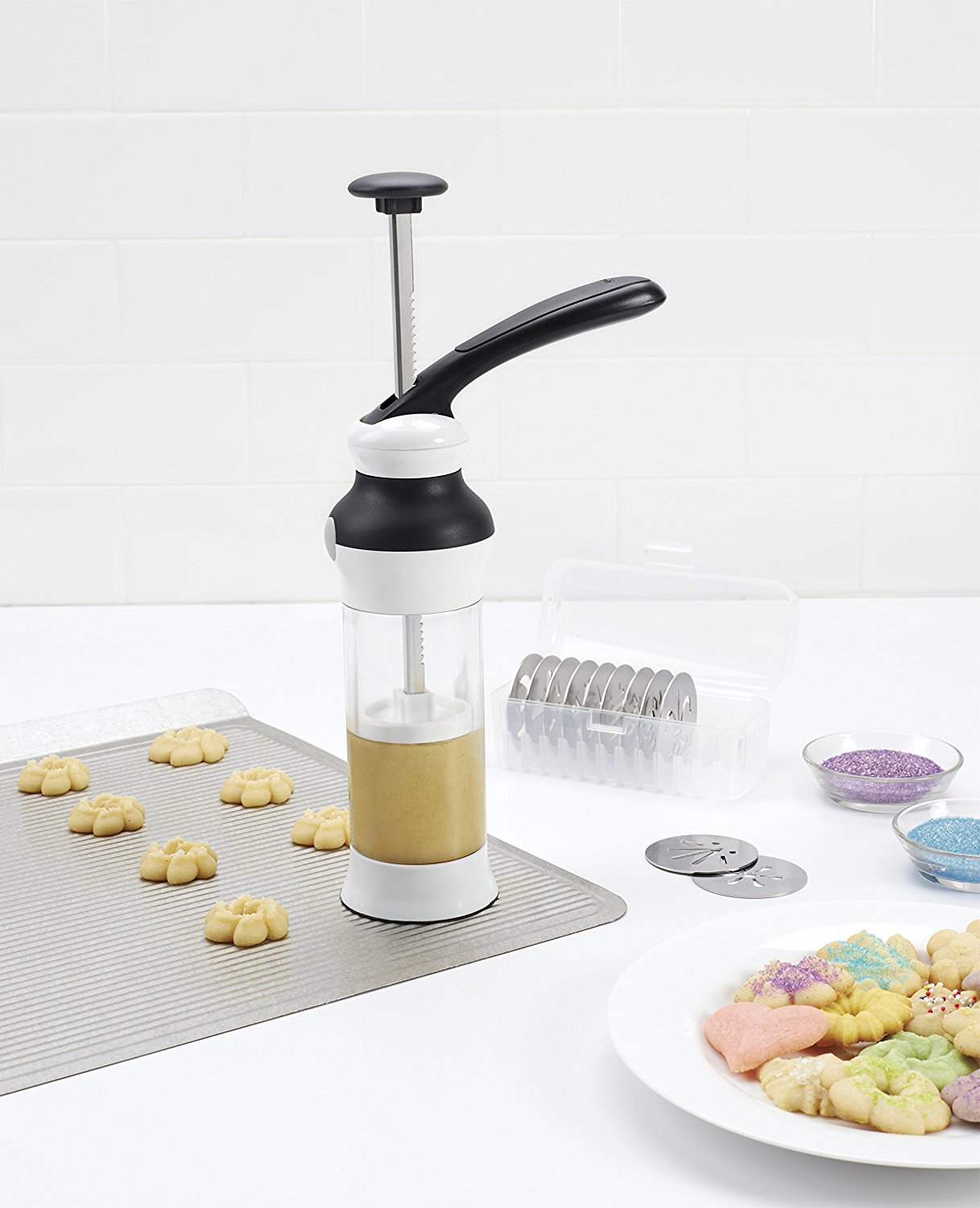 OXO Good Grips Cookie Press with Stainless Steel Disks and Storage Case