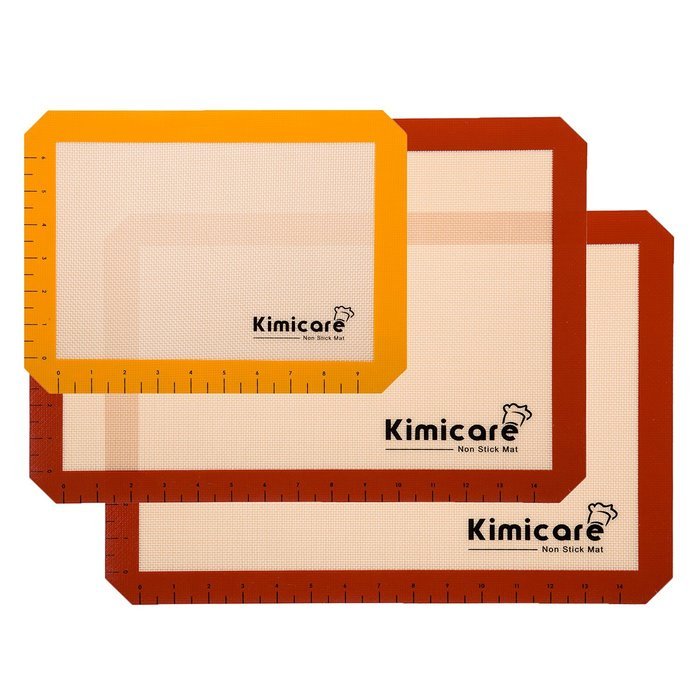 Silicone Baking Mat (Set of 3) with Measurements 2 Standard Half