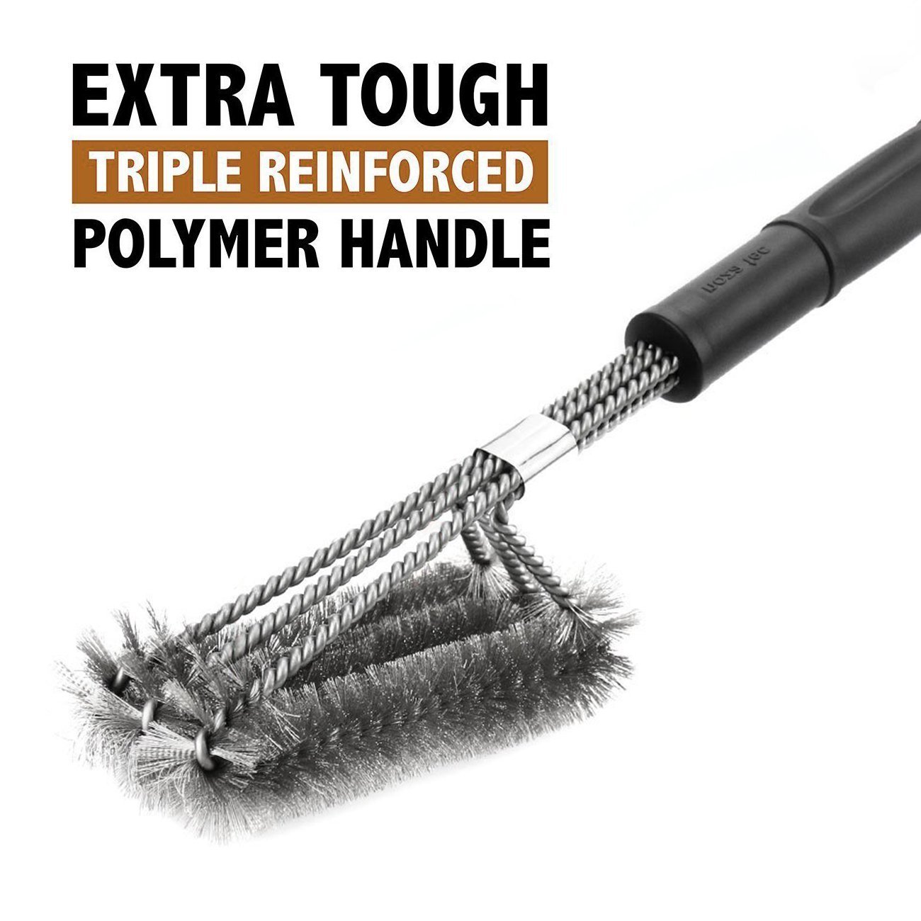 18Inch 4Sided BBQ Grill BrushBest Barbecue Grill Cleaner Stainless Steel Bristle