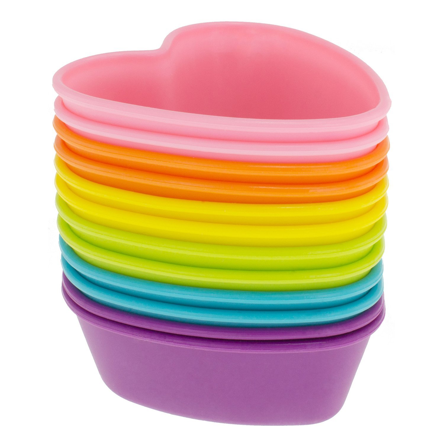 Freshware CB305RB 12Pack Silicone Flower Reusable Cupcake and Muffin
