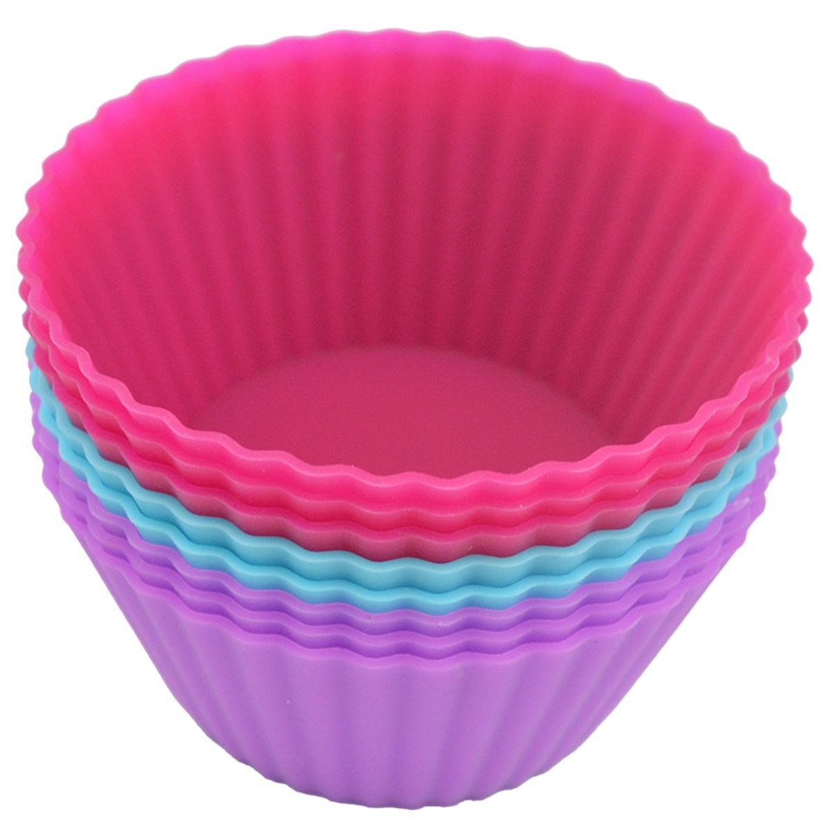 Yookat 24pack Silicone Baking Cups Muffin Cups Liners Molds Sets N3