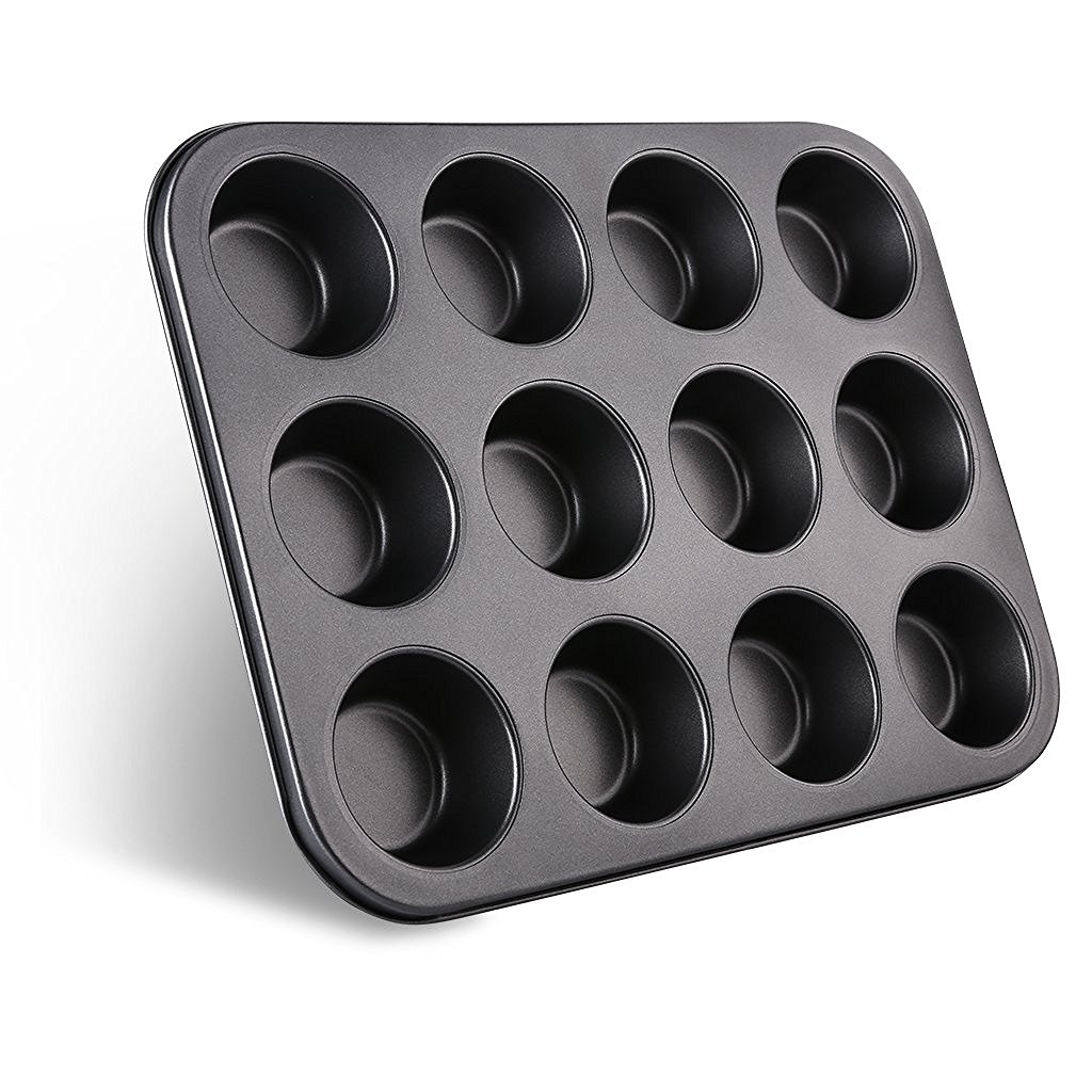 12 Cup Nonstick Muffin and Cupcake Mold Pan Tart Quiche Pan