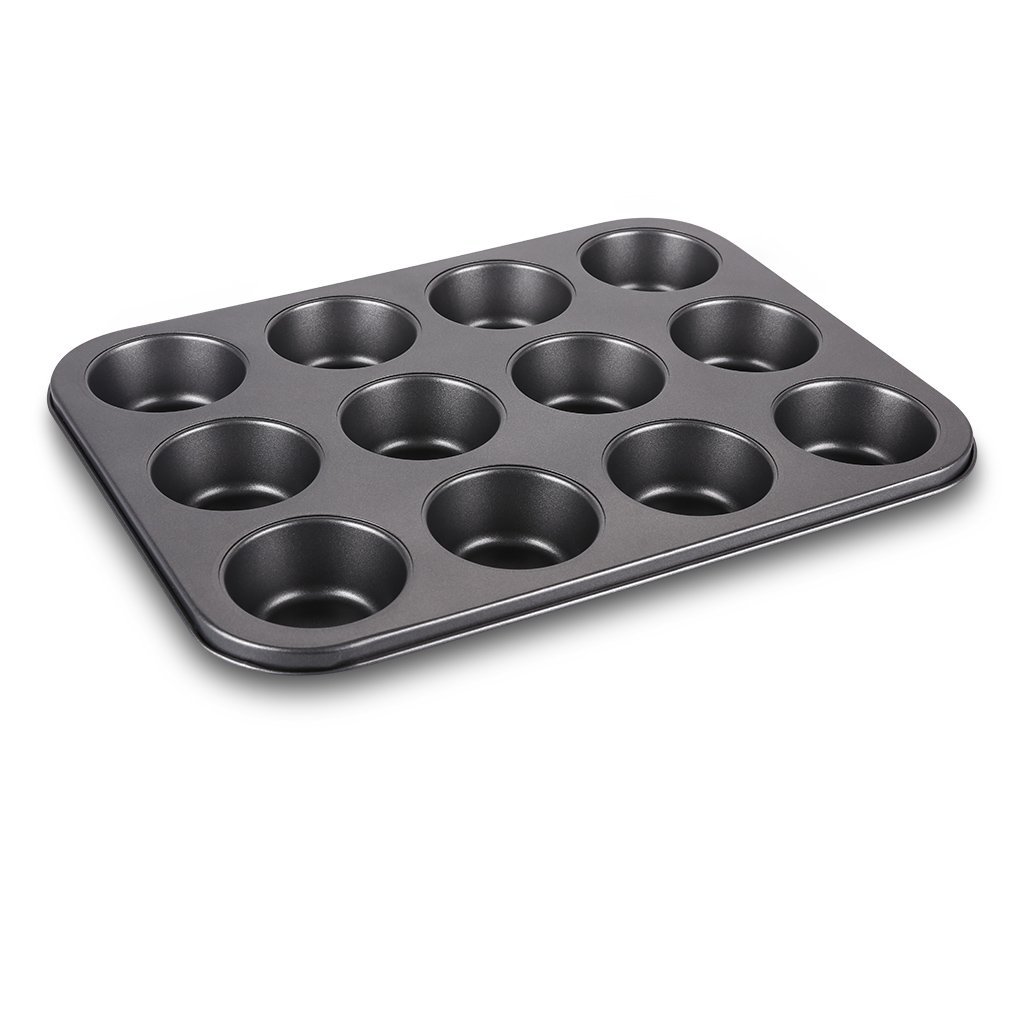 12 Cup Nonstick Muffin and Cupcake Mold Pan Tart Quiche Pan