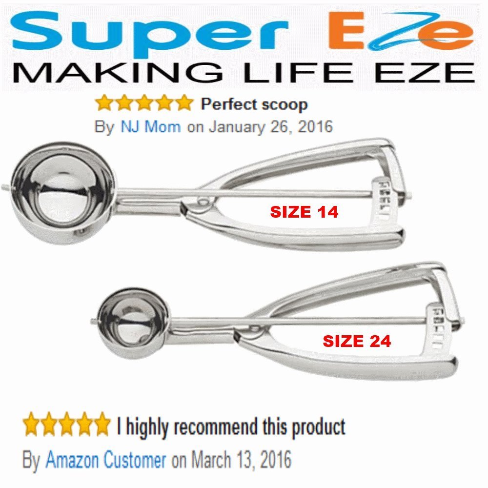 Best Cookie Dough Scoop by SuperEze Top Stainless Steel Ice Cream