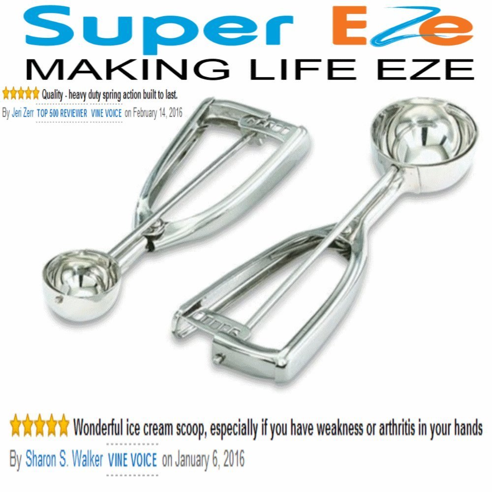Best Cookie Dough Scoop by SuperEze Top Stainless Steel Ice Cream