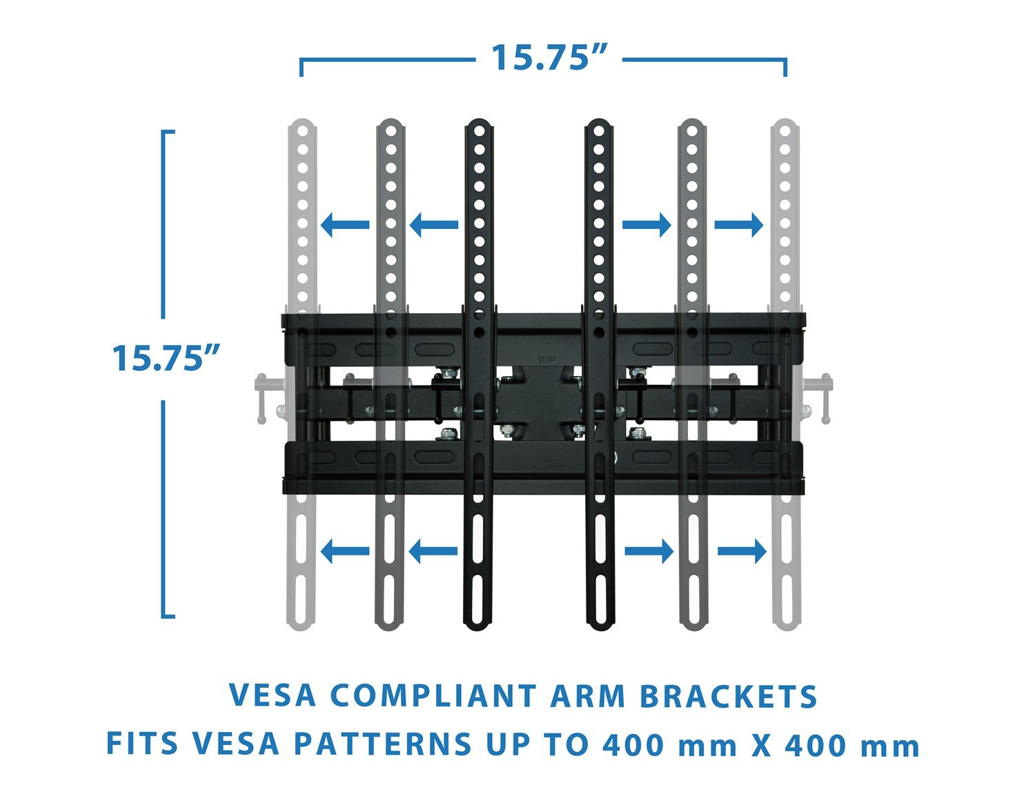 MountIt! Articulating TV Wall Mount Corner Bracket, VESA 400 x 400