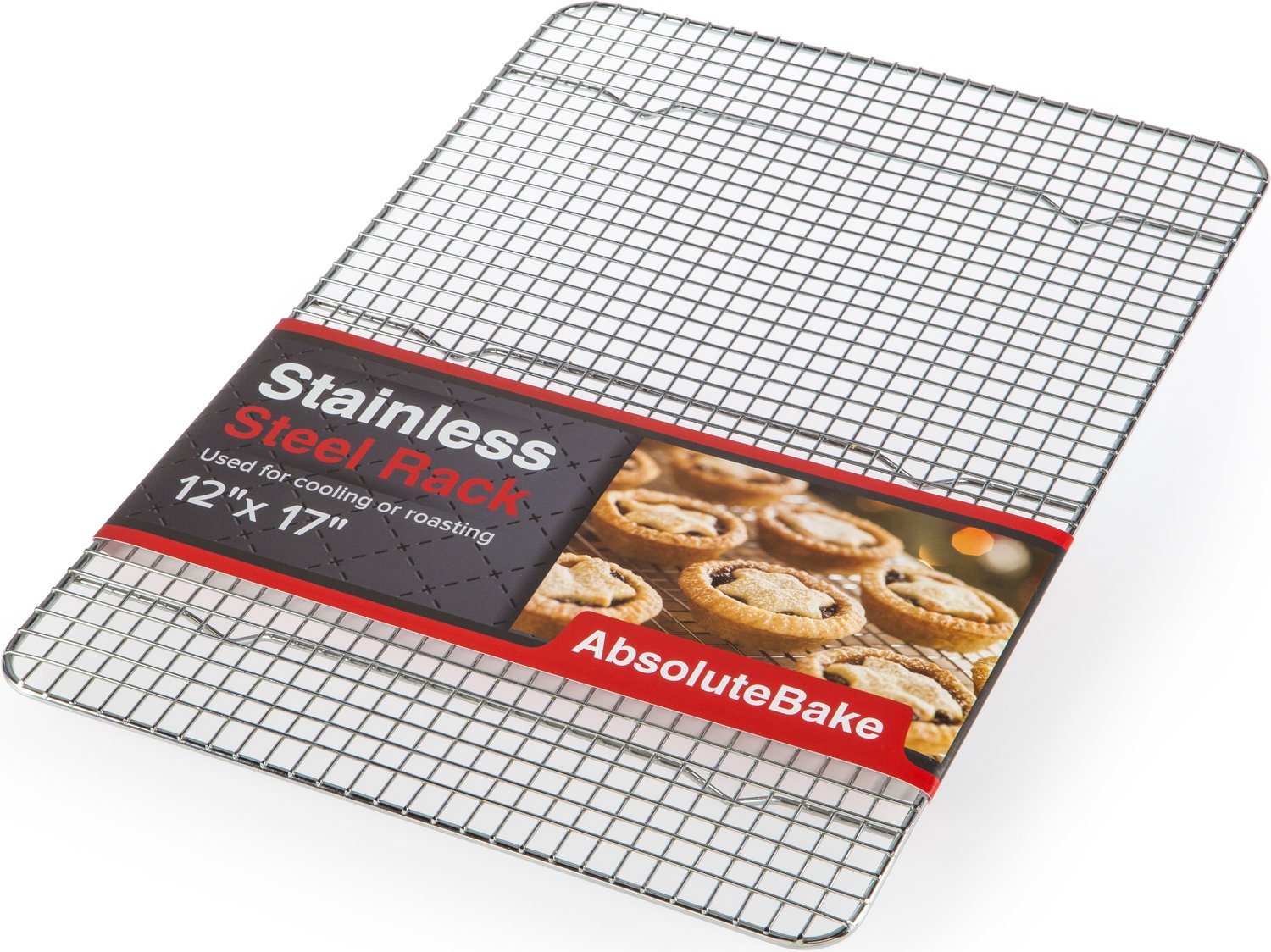 AbsoluteBake Cooling Rack Stainless Steel Oven and Dishwasher Safe Fits