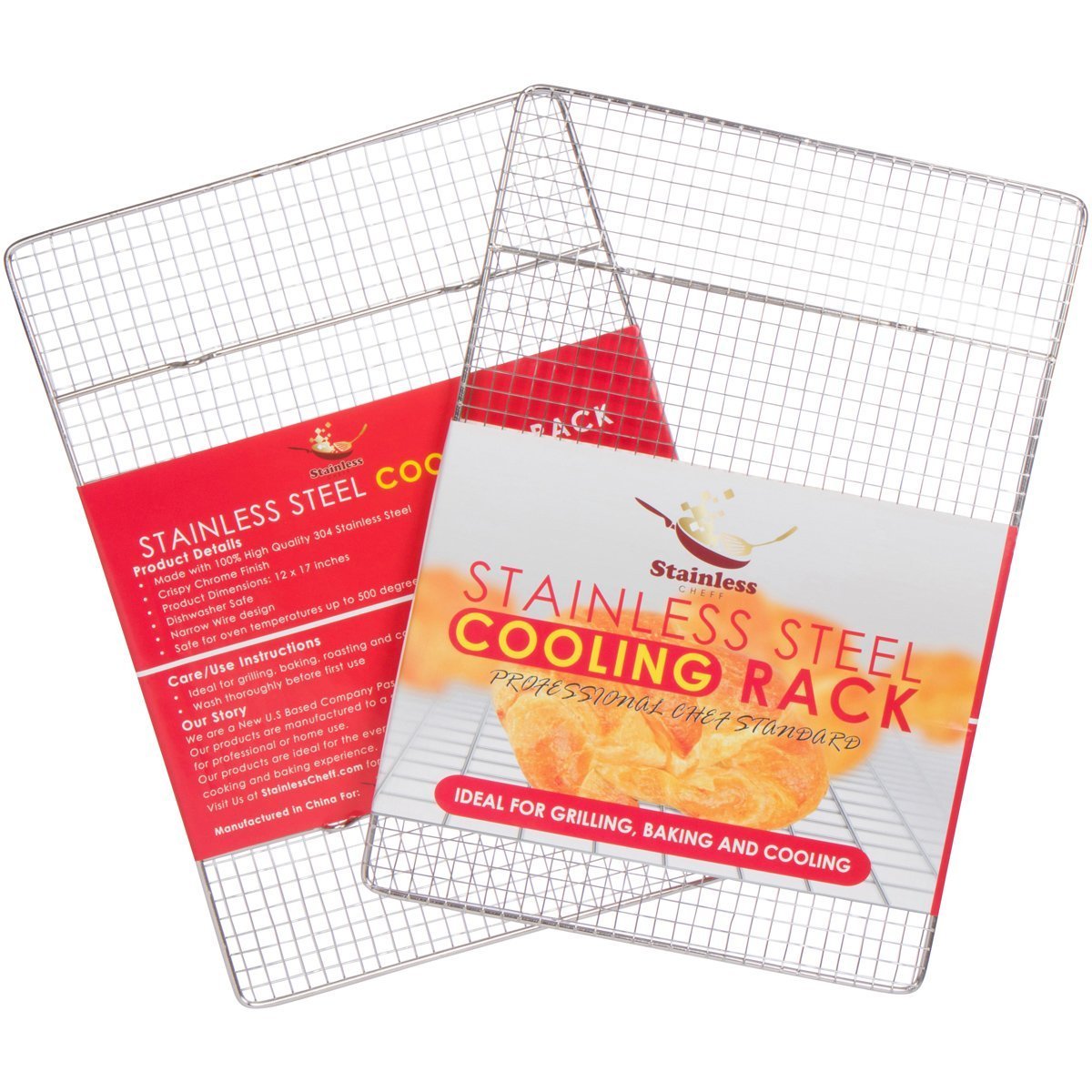 Stainless Steel Cooling Rack By Stainless Cheff NonStick Heavy Duty