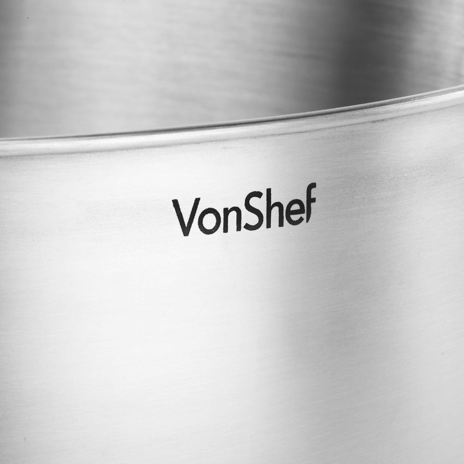 VonShef Premium 3 Piece Stainless Steel Mixing Bowl Set with Pouring Spouts, Handles and Non