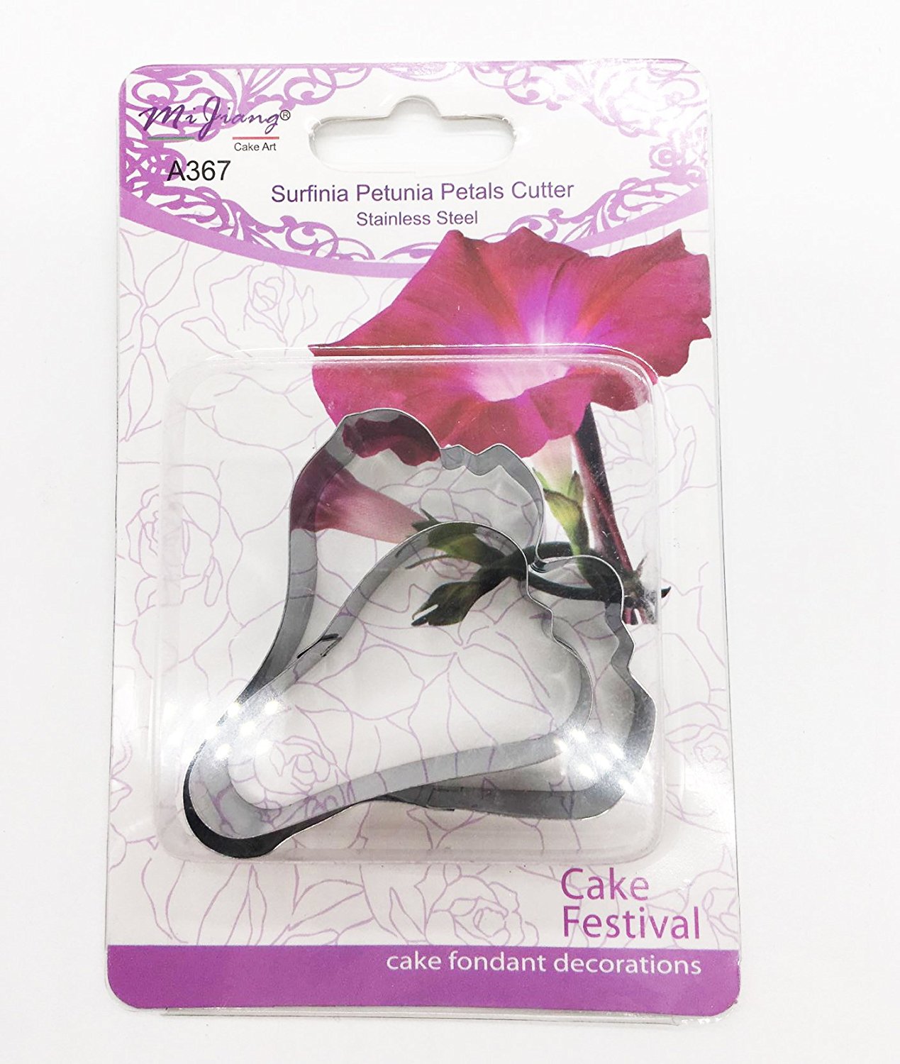 KOOTIPS 2 Pcs/Set of Hibiscus Flower Cutter Decor Fondant Cake Cutters