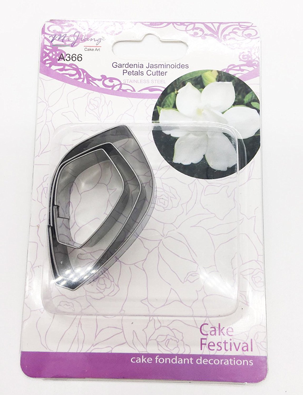 KOOTIPS 2 Pcs/Set of Hibiscus Flower Cutter Decor Fondant Cake Cutters