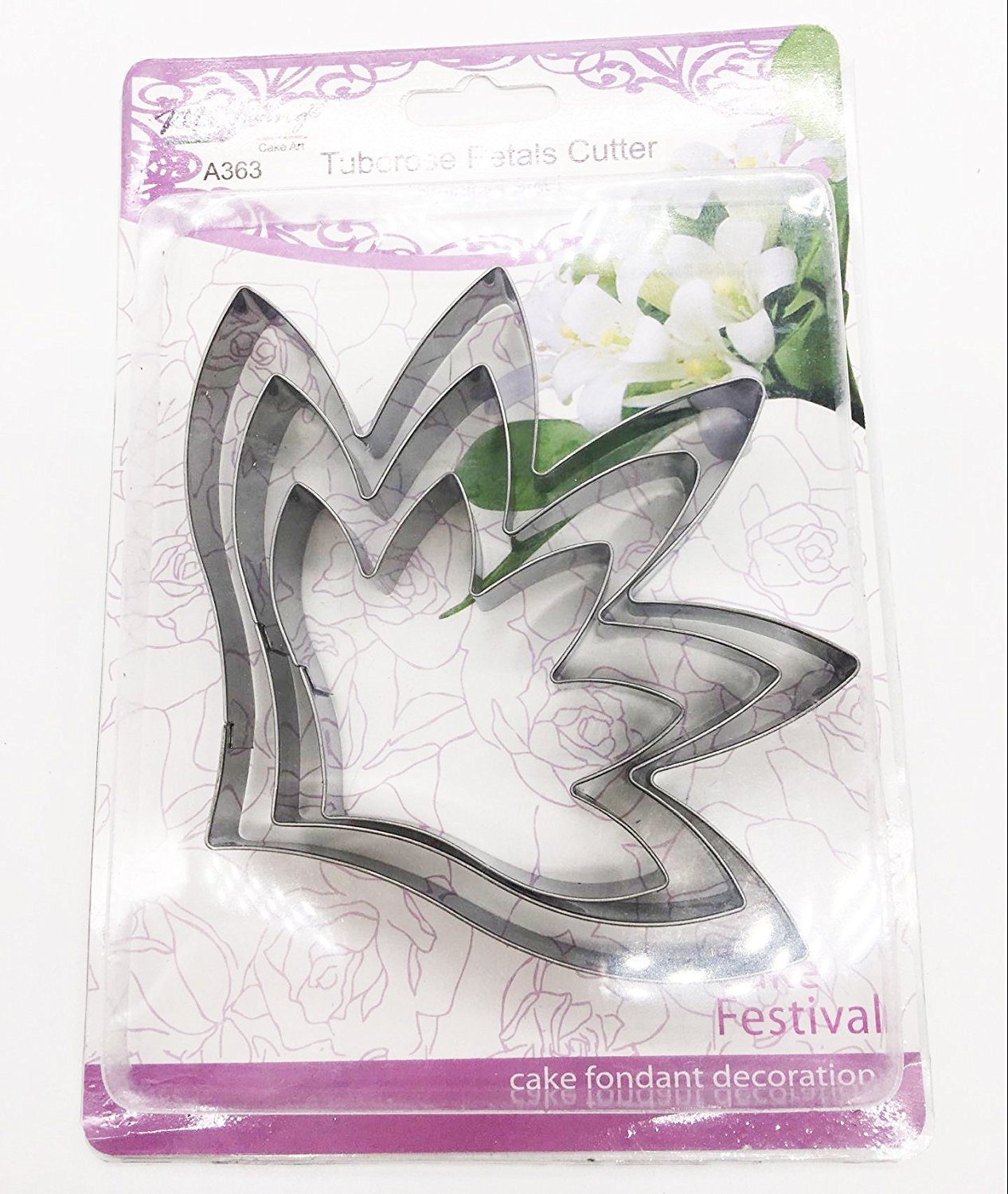 KOOTIPS 2 Pcs/Set of Hibiscus Flower Cutter Decor Fondant Cake Cutters