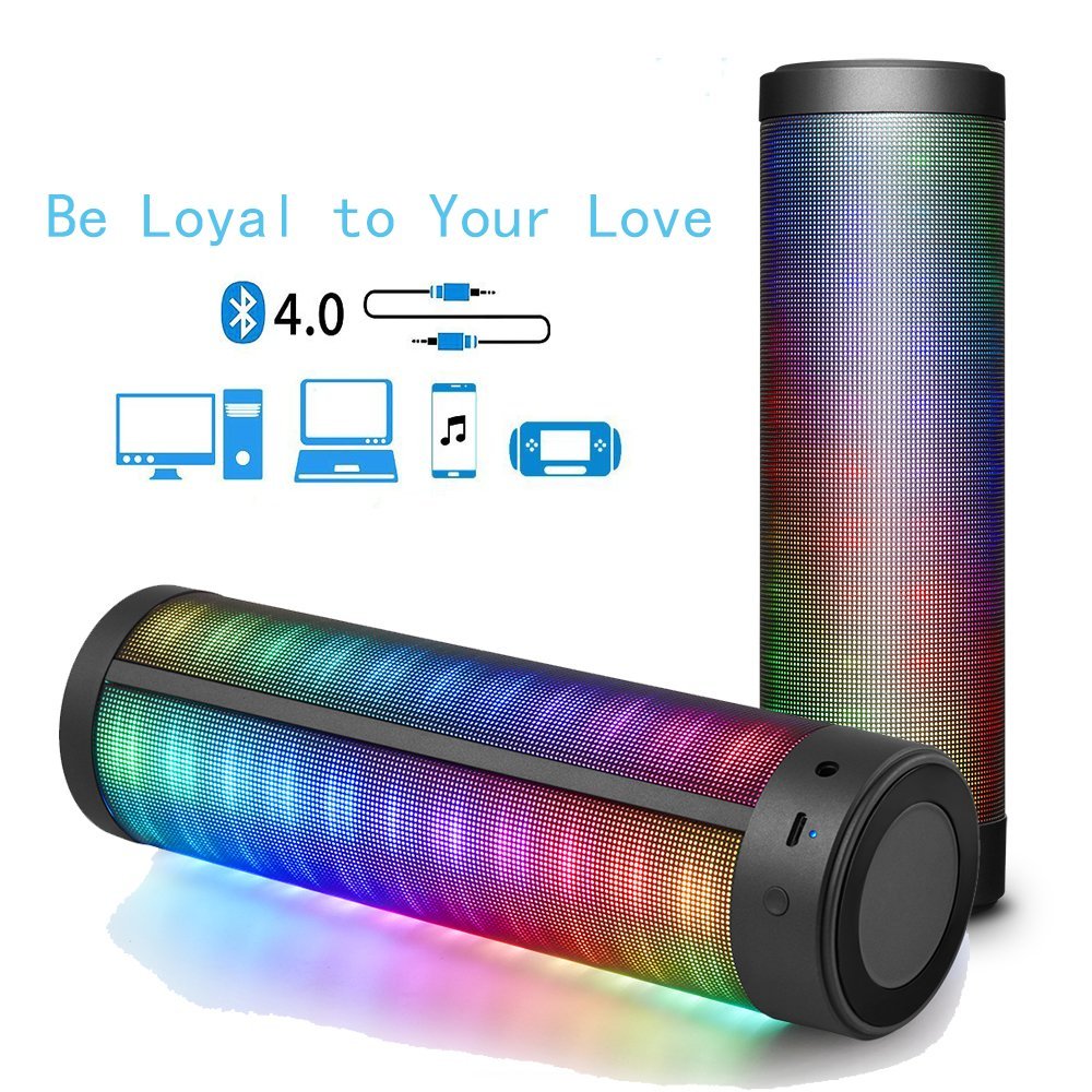 D.M LIFE HipHop Protable Light Bluetooth Speakers, HiFi 6 Pulse LED