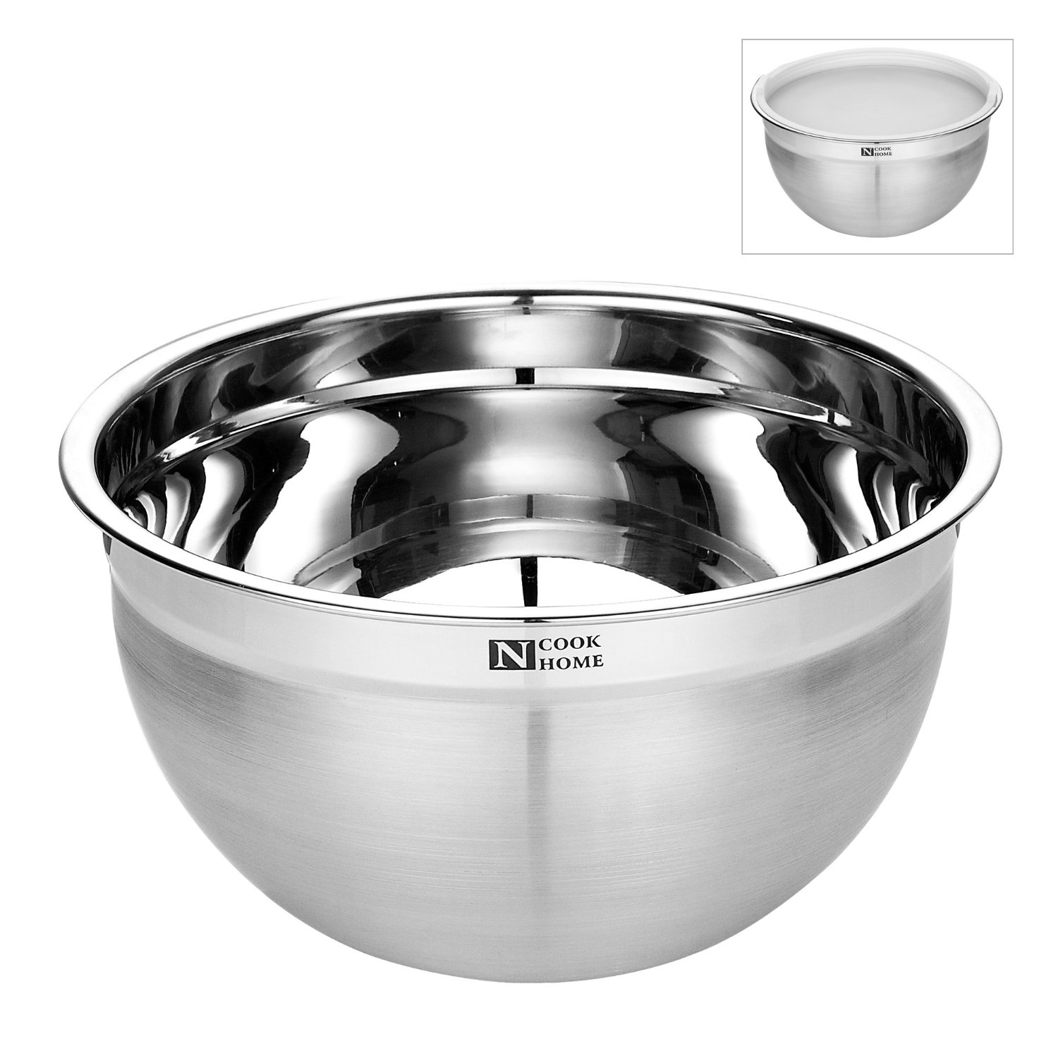 Cook N Home 14Piece Stainless Steel Mixing Bowl Set, 4set/case N2 free