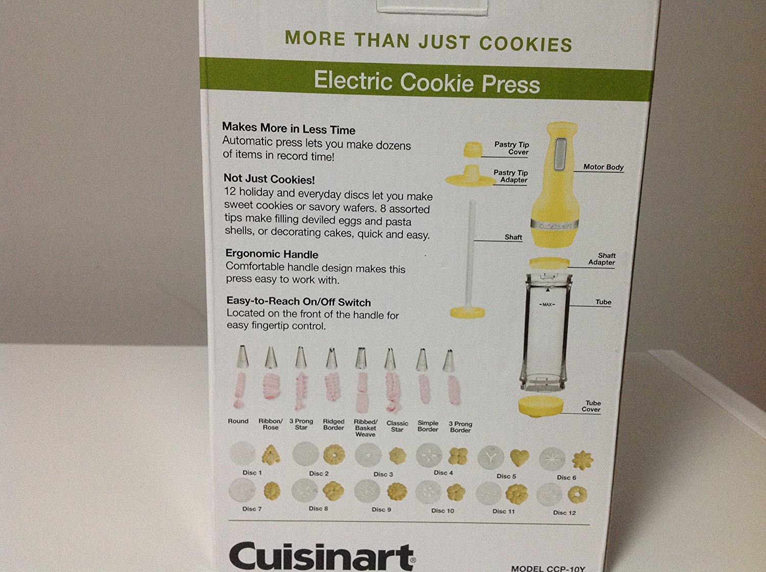 Cuisinart CCP10Y Cookie Press Yellow N3 free image download