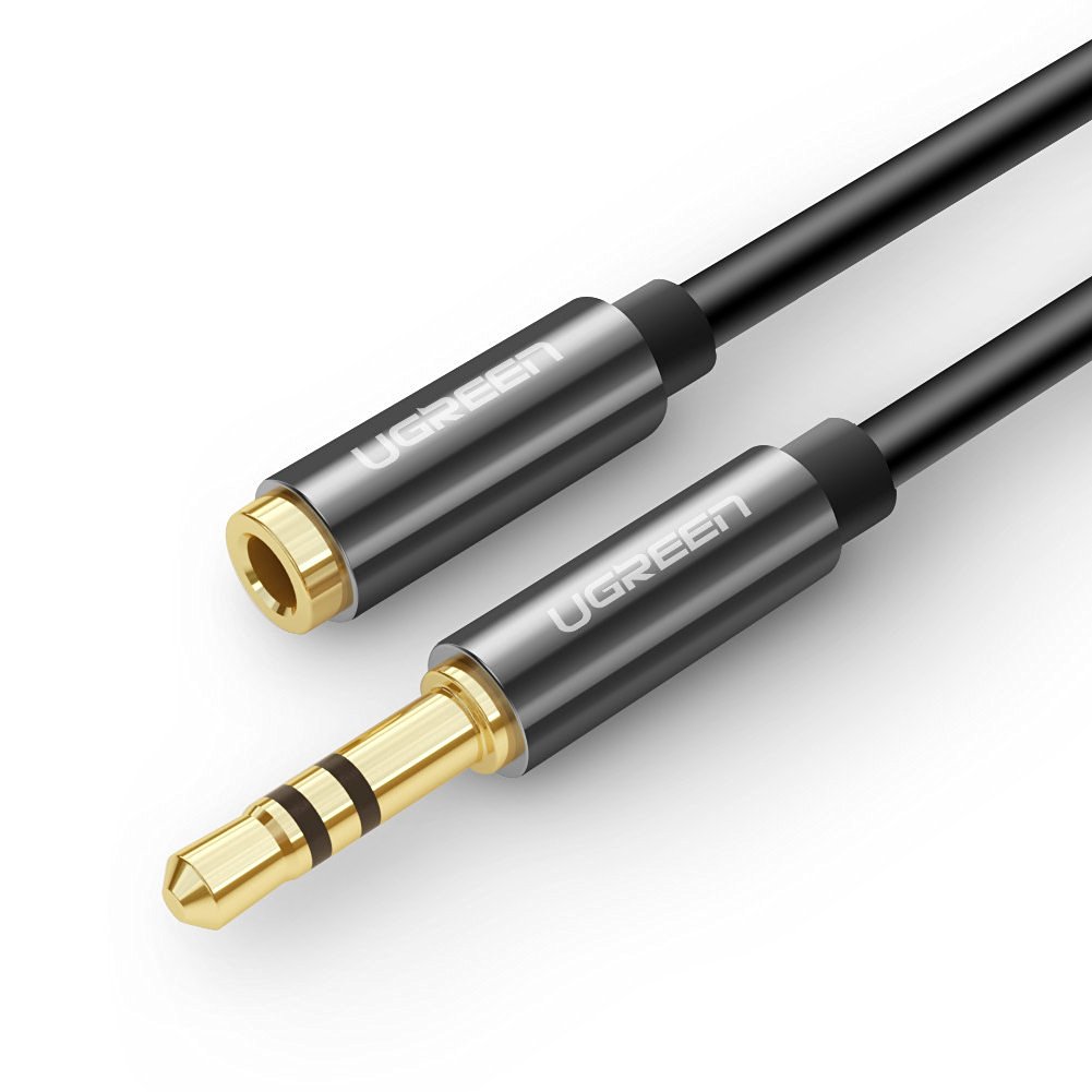 3.5mm Extension, Ugreen Slim 3.5mm Male to Female Stereo Audio Extension Cable Adapter Gold
