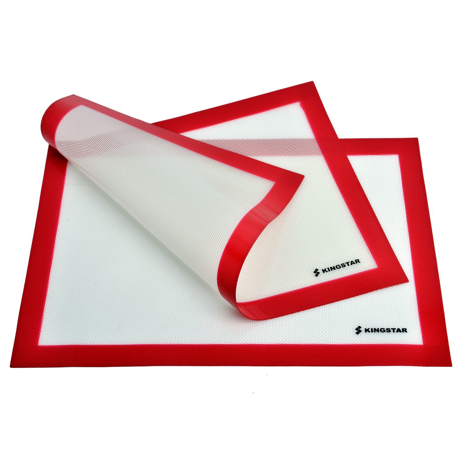Kingstar Non Stick Silicone Baking Mat Set of 2 Half Sheet Pan Size