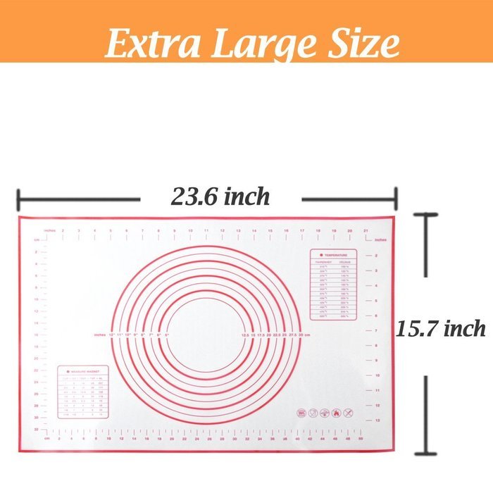 2win2buy Silicone Baking Mat with Measurements,NonStick Reusable Non