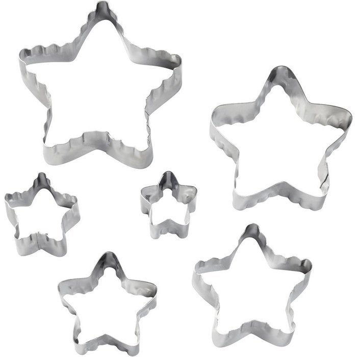 Wilton 4172584 6Piece Nesting Fondant Double Sided Cut Out Cutters