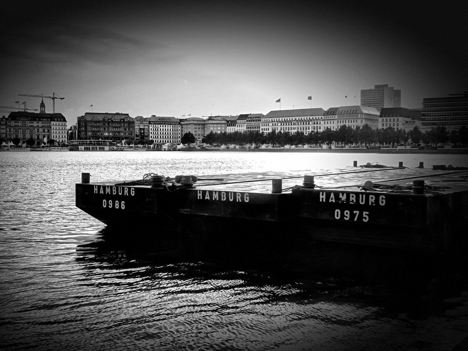 Alster river in Hamburg, Germany free image download