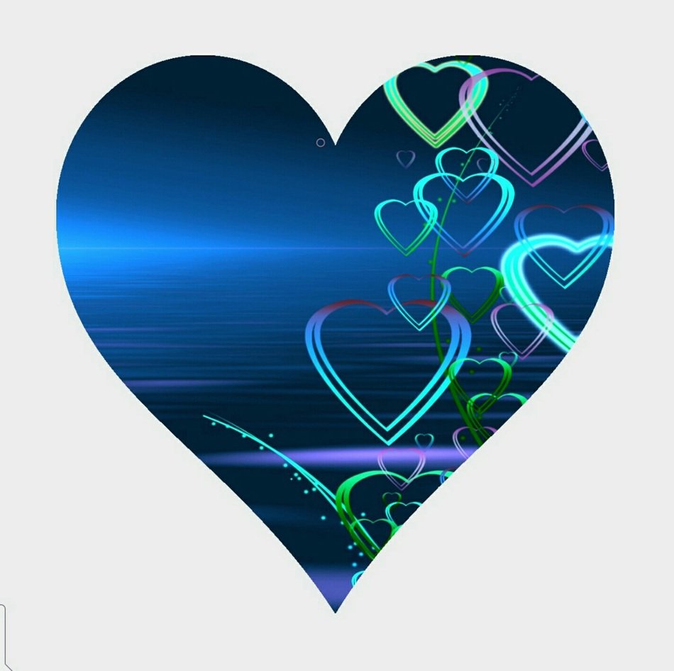 Abstract love blue heart on greeting card free image download
