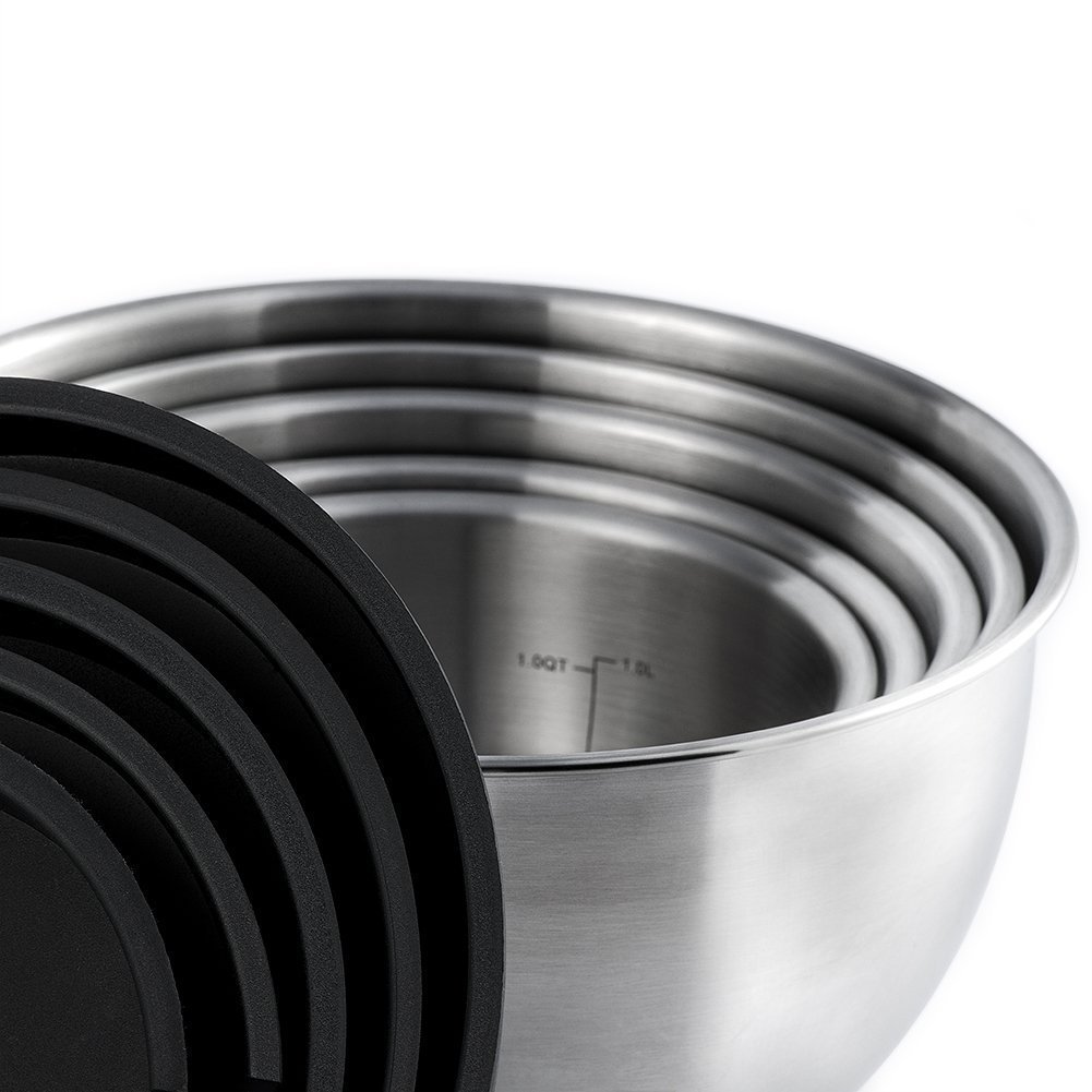 Chéri d'amour Top Rated Premium Stainless Steel NonSlip Mixing Bowls