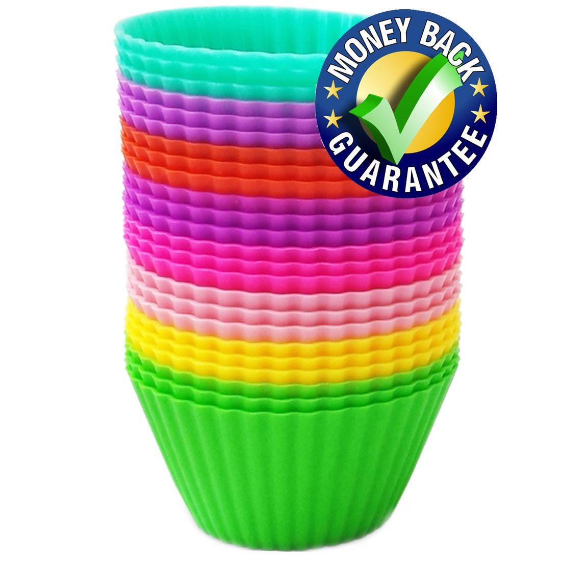 Silicone Baking Cups Premium Quality NonStick Best 24 Cupcake