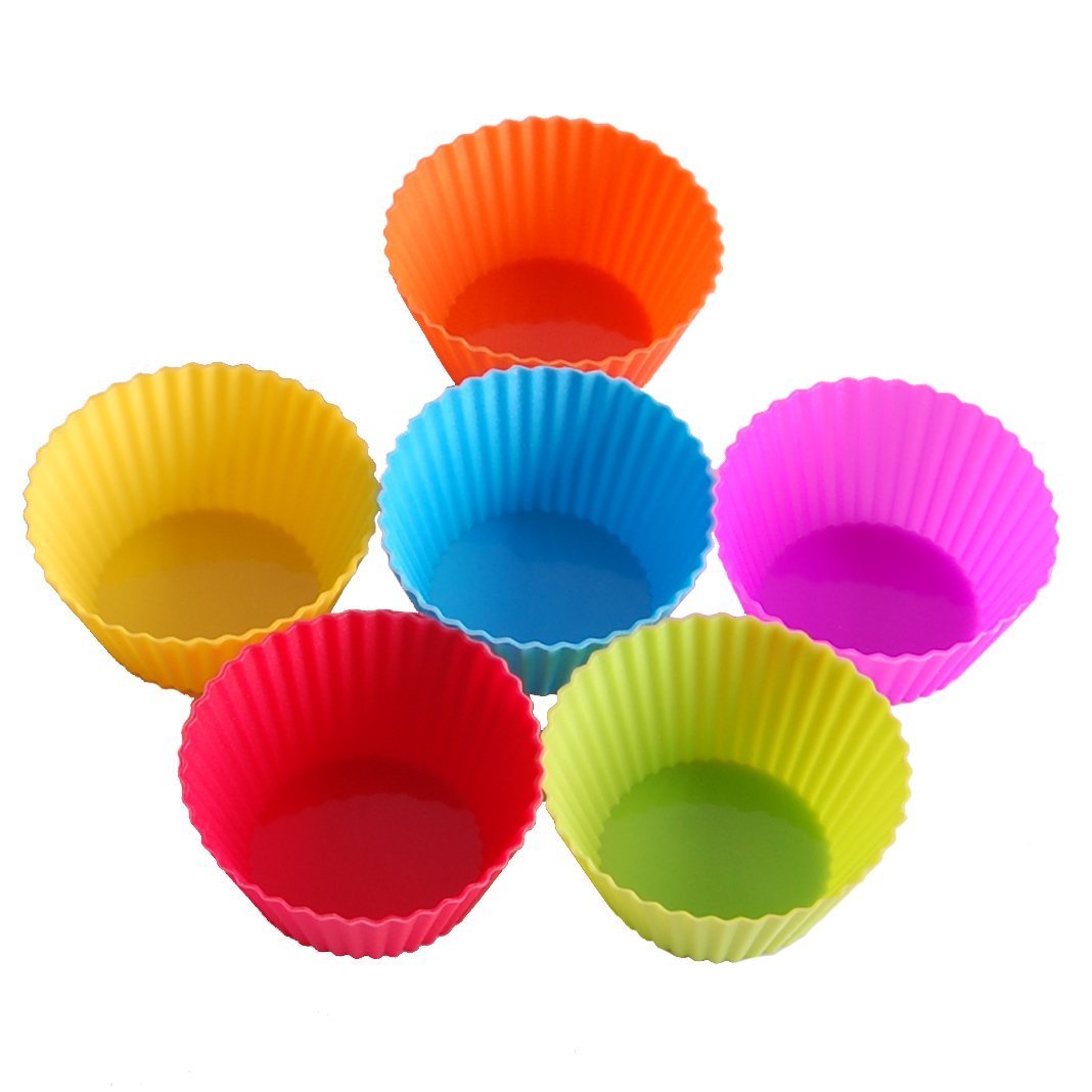 24 Pack Silicone Baking Cups Molds Reusable Cupcake and Muffin Cups