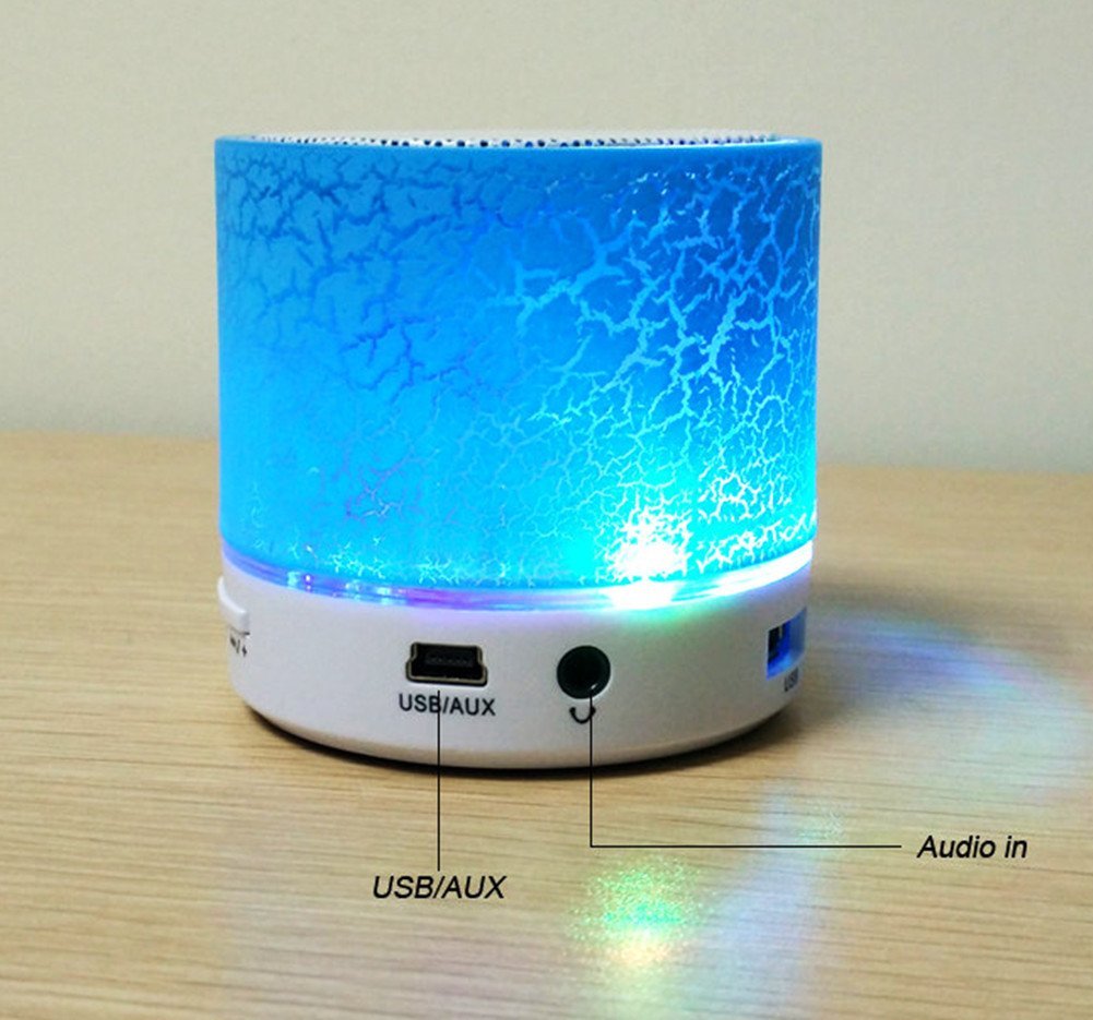 Colorful Crack Pattern Lighting Bluetooth Speaker, Rontel Mini Portable