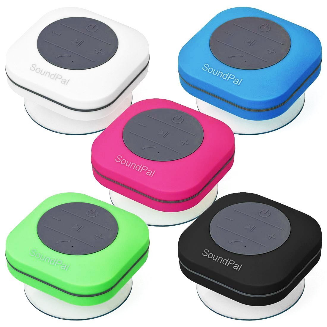 Bluetooth Shower Speaker SoundPal Water Resistant Wireless and Handsfree Speaker with Suction