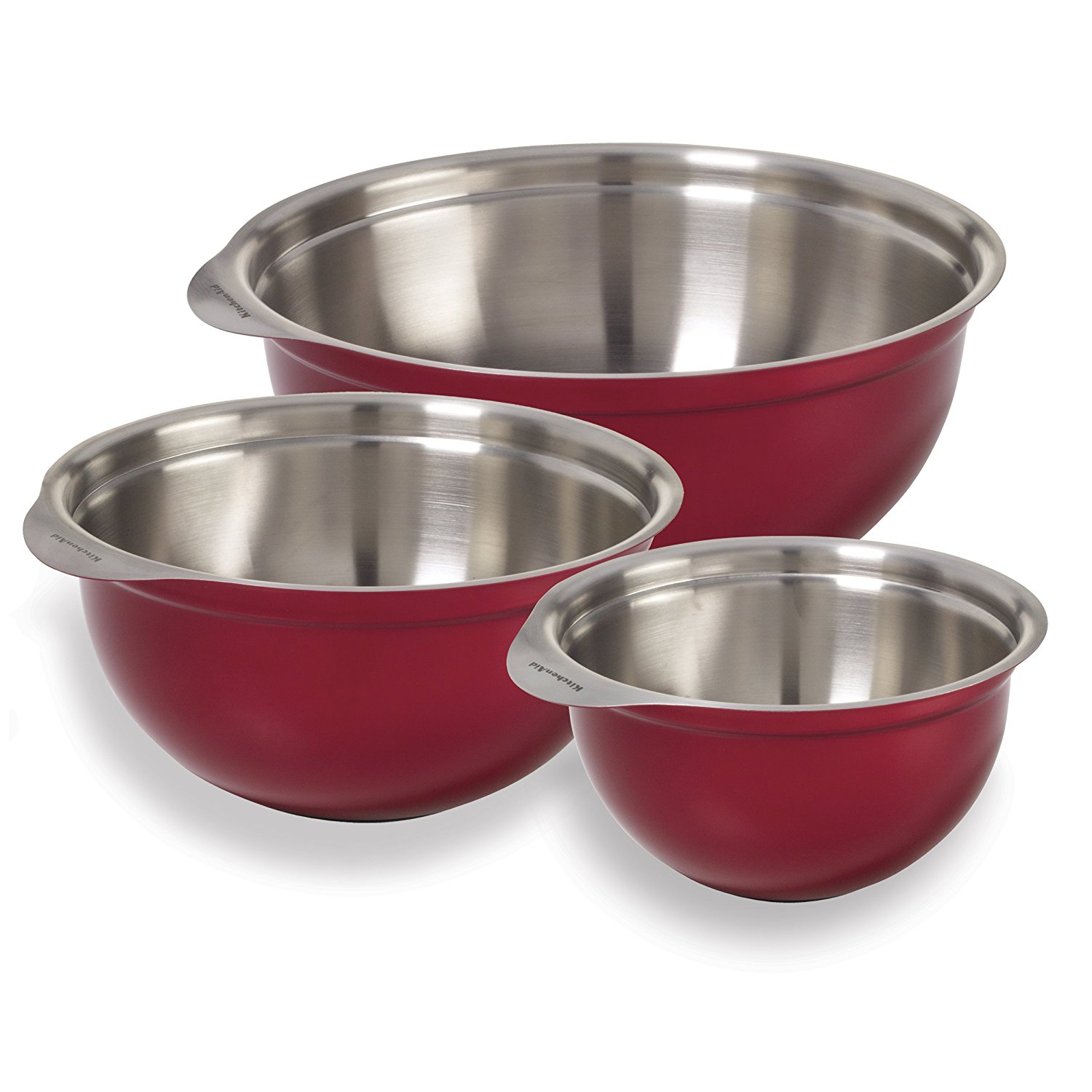 KitchenAid Stainless Steel Mixing Bowls, Set of 3 N3 free image download