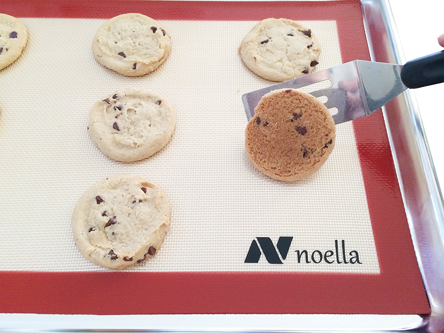 Silicone Baking Mats By Noella Set of 2 Non Stick, Non Skid, Heat