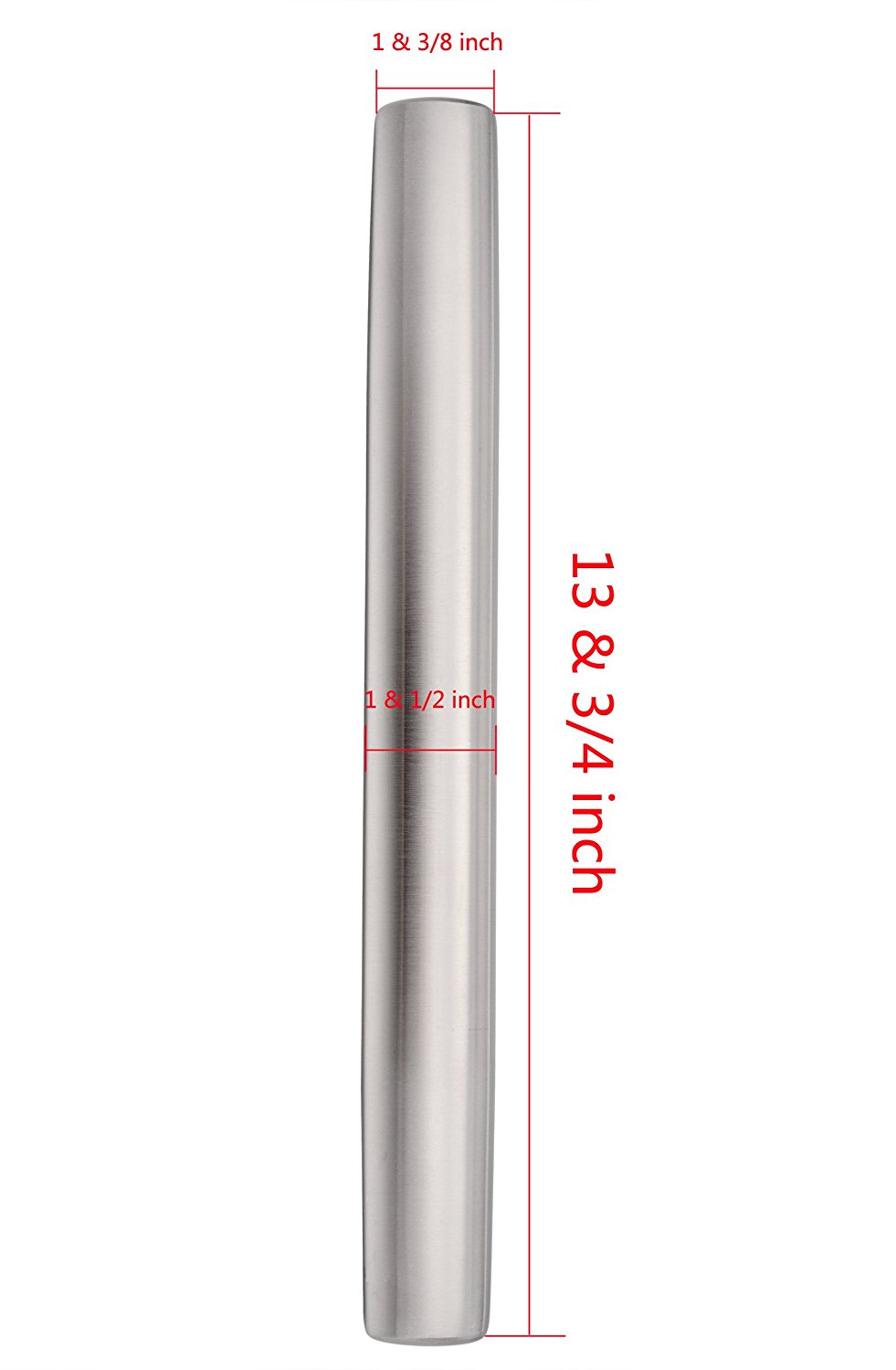 Stainless Steel Metal Professional Rolling Pin for Baking, Cookie