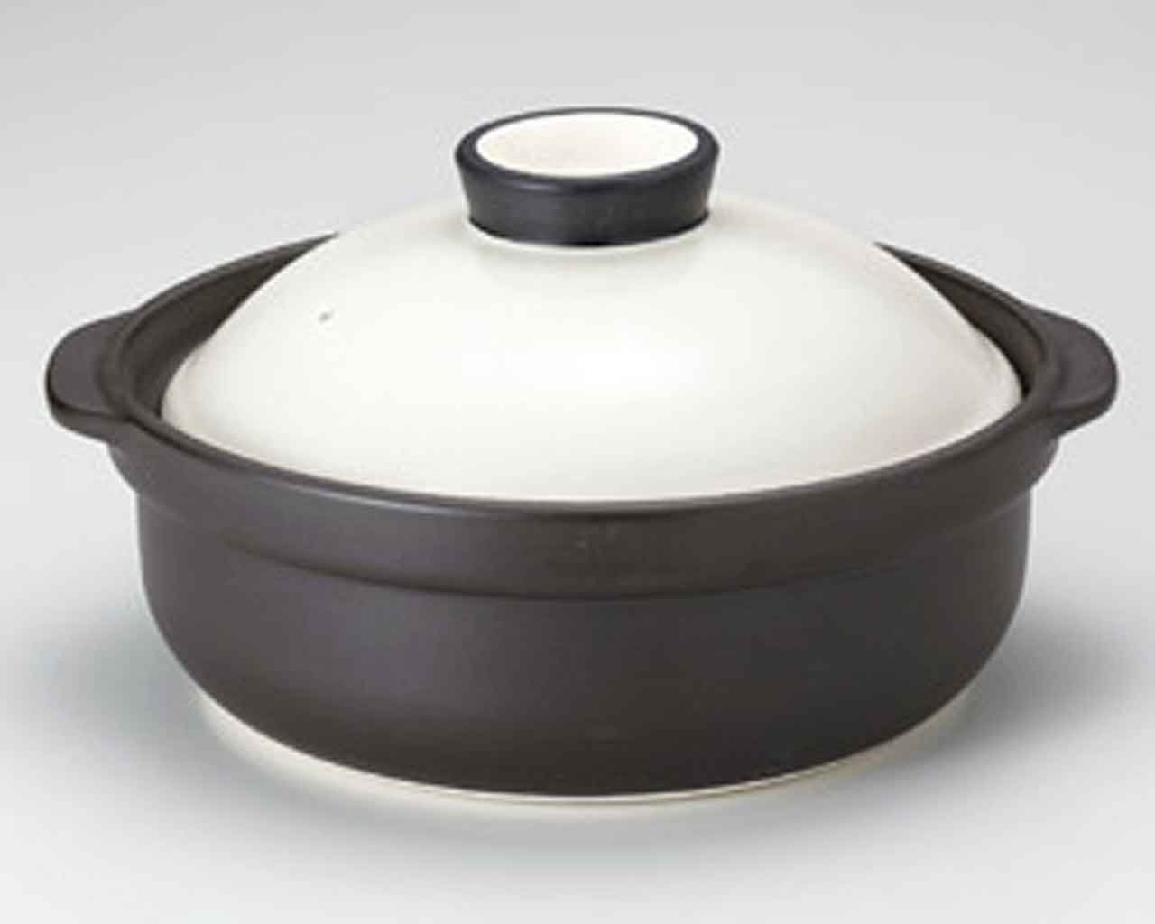 Utage for 56 persons 12.4inch Donabe Japanese Hot pot Black Ceramic