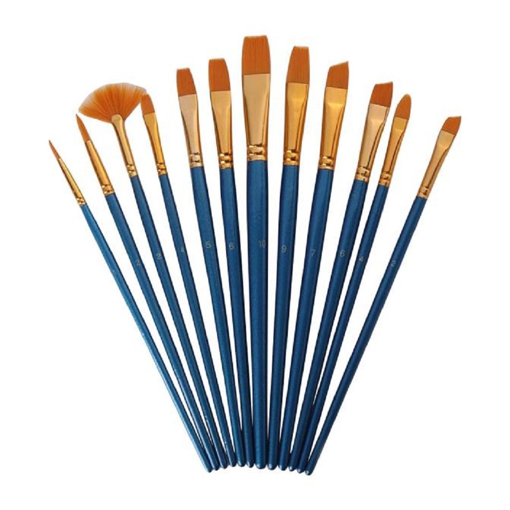 Mikey Store 5pcs Art Paint Brush Set for Watercolor Professional Paint