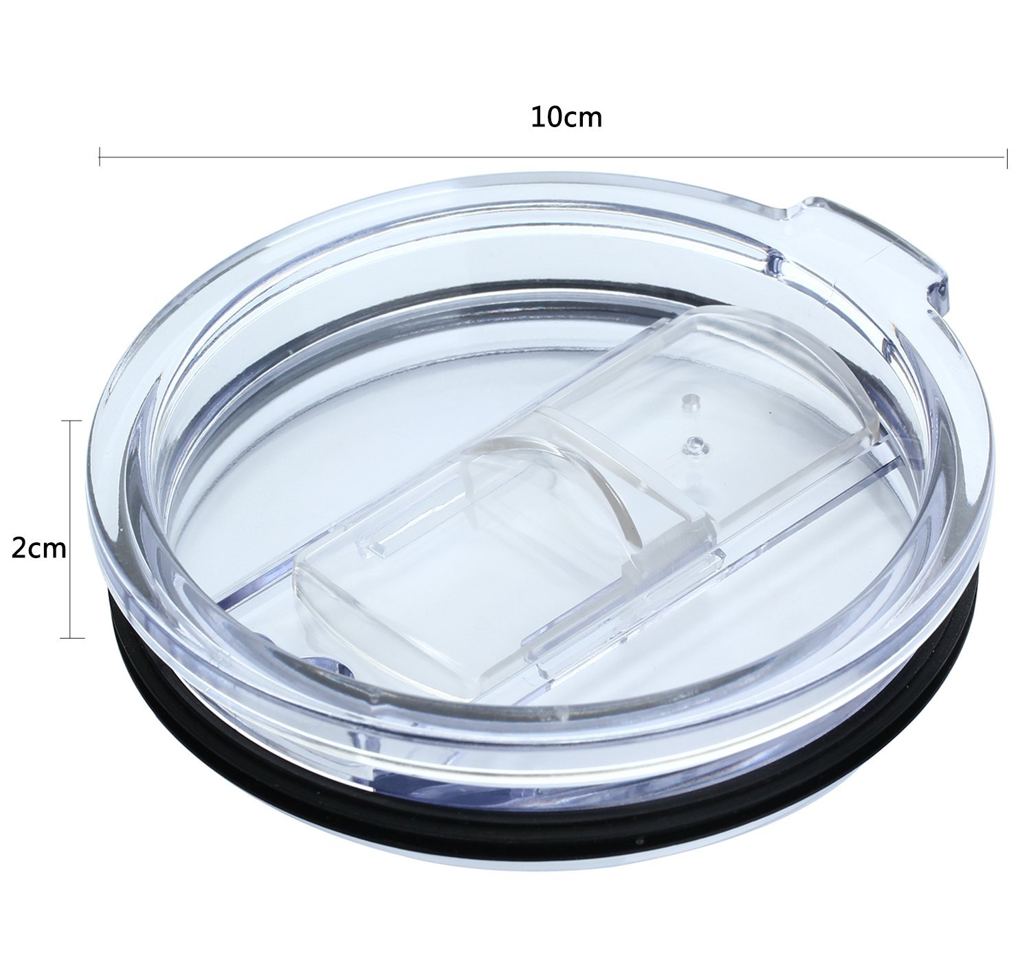 KOBWA Spill and Splash Resistant Lid with Slider Closure for Yeti