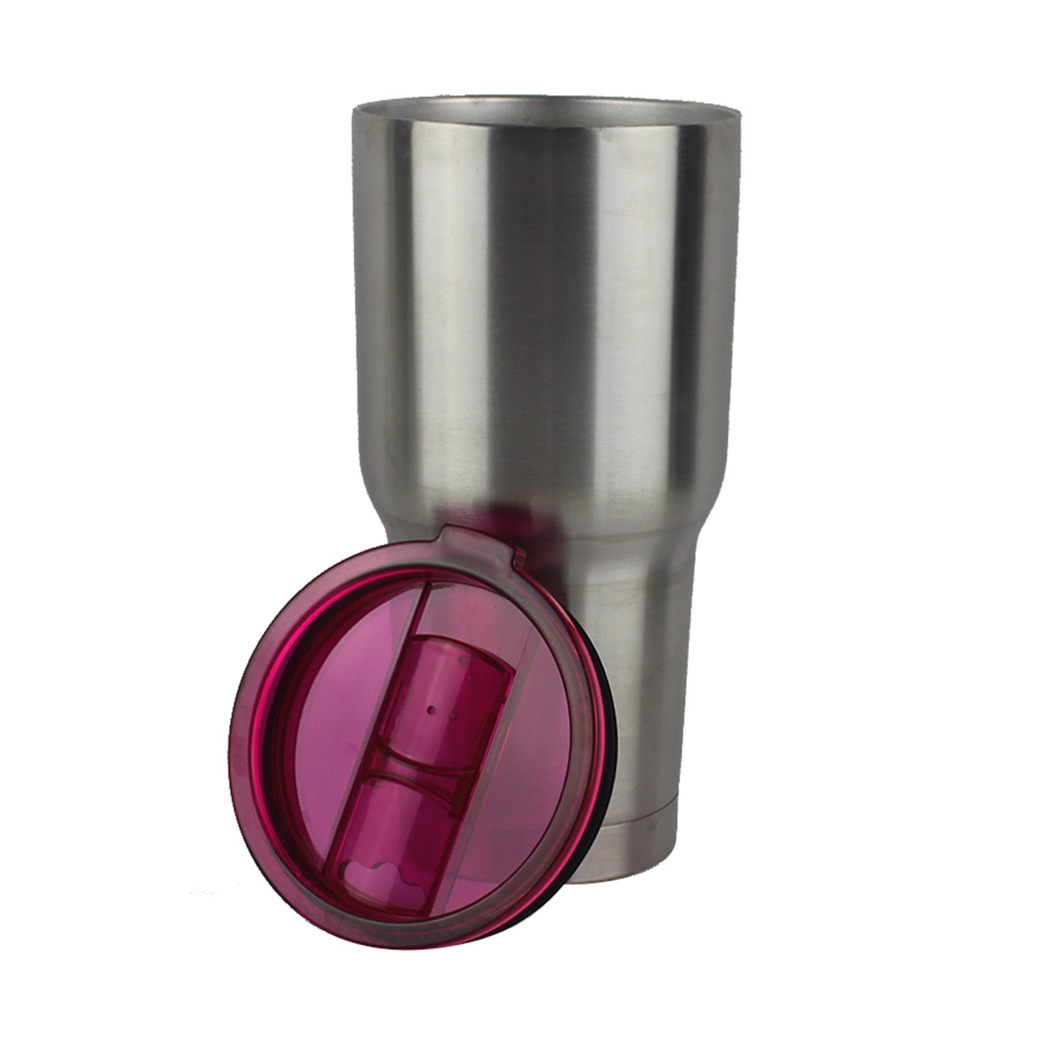 KOBWA Spill and Splash Resistant Lid with Slider Closure for Yeti