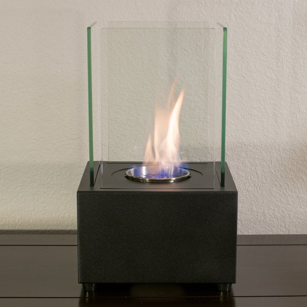 Ventless Ethanol Alcohol Tabletop Fireplace w/0.5L Stainless Steel Fuel