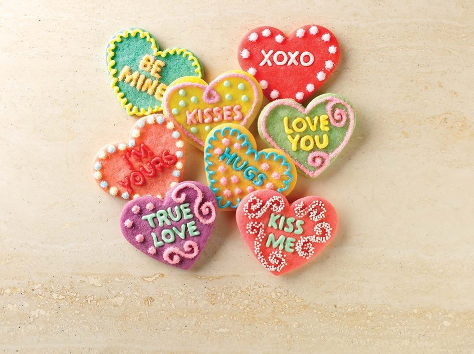 Chicago Metallic CMB032 Conversation Heart Cookie Cutters, Set of 8 N2