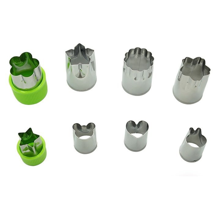 BBolive Stainless Steel Vegetable Cutter Shapes Set ( 8 Piece) , Mini